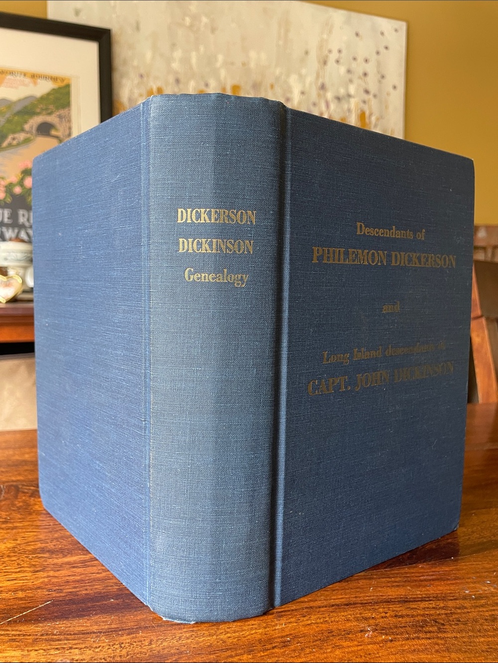 SIGNED Dickerson Dickinson Vintage Genealogy Book by Wesley L. Baker